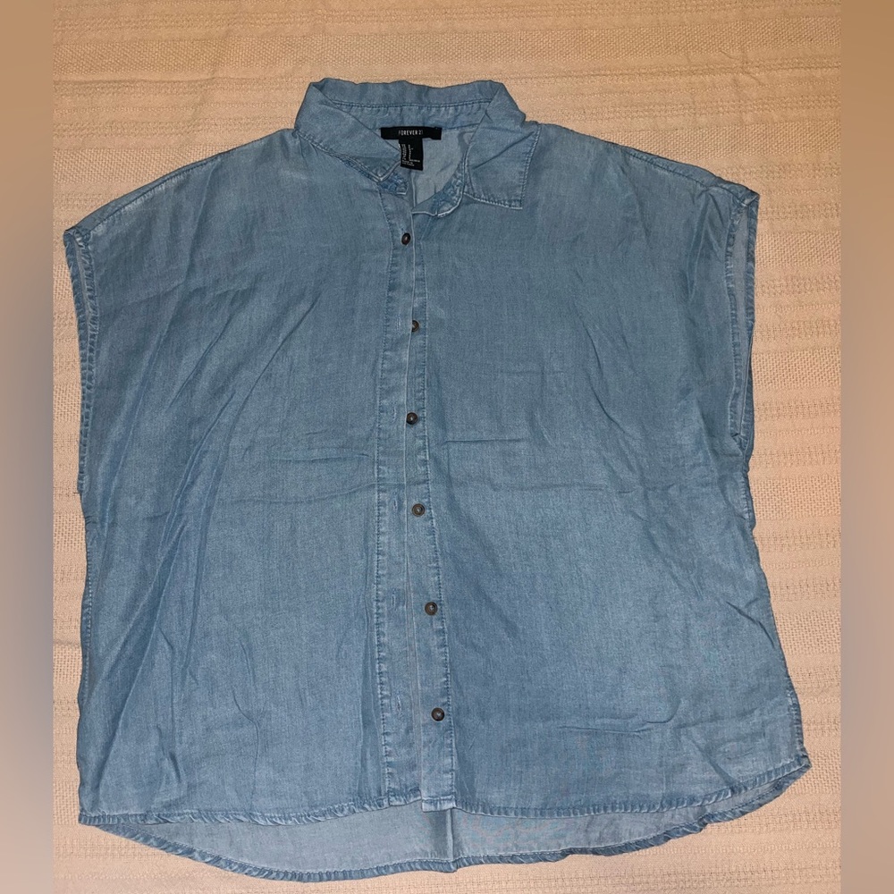Forever 21 Jean button down top